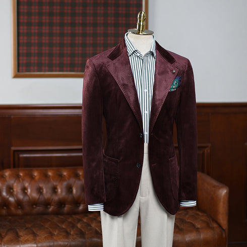 Brown Corduroy Suit – Men Suit Set – Inspired by Classic Corduroy Suits for Men Plus Size